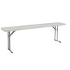 Global Industrial Interion Plastic Folding Seminar Table, 18W x 96L, White B449335